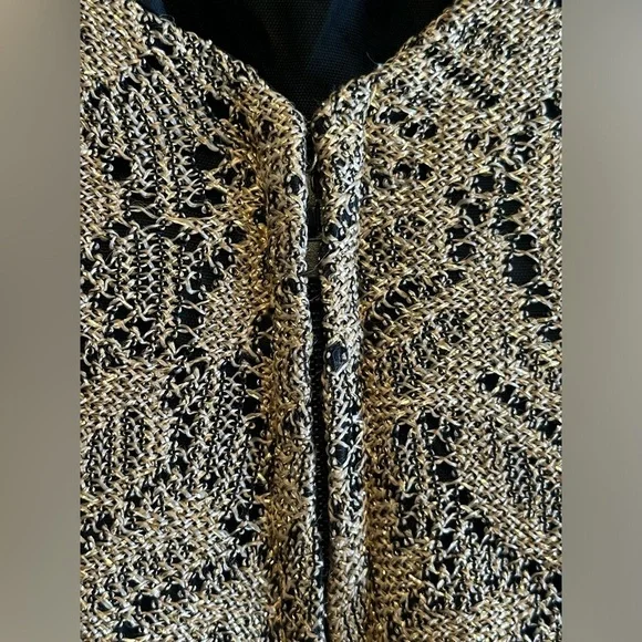 Dave & Johnny | 90’s Vintage Gold Crochet/Lace Sleeveless Maxi Formal/Prom Dress - Picture 6 of 7